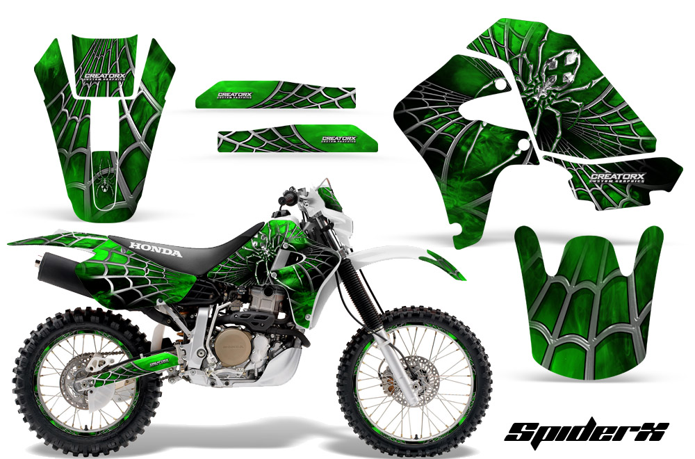 Honda XR650 Graphics Kit SpiderX Green NP Rims